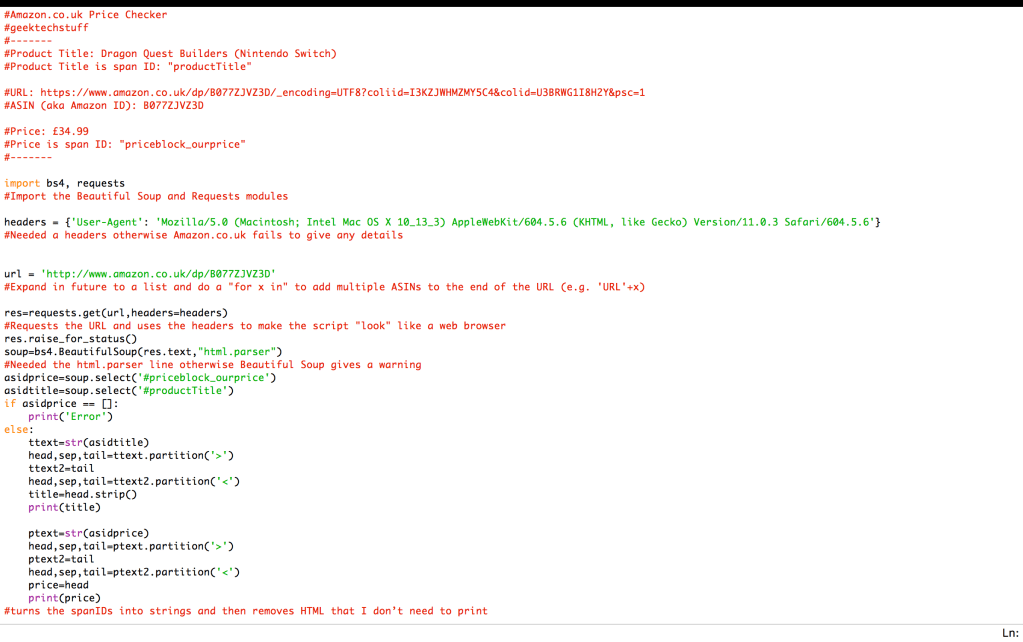 Amazon.co.uk Price Checker (Part&nbsp;1)