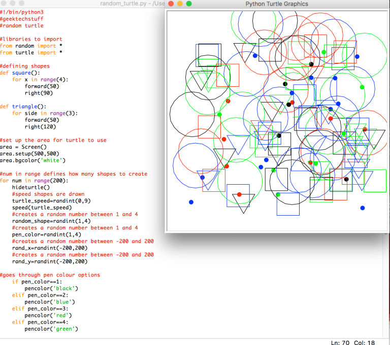 Random Turtle Shapes (Python) – GeekTechStuff