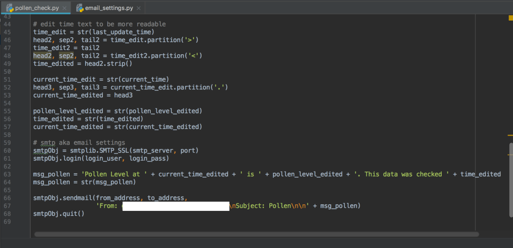 Pollen Check V2 (Python) – Or How To Send E-Mail Via Python
