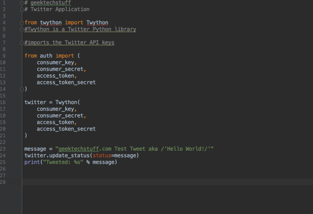 Twitter and Python – GeekTechStuff