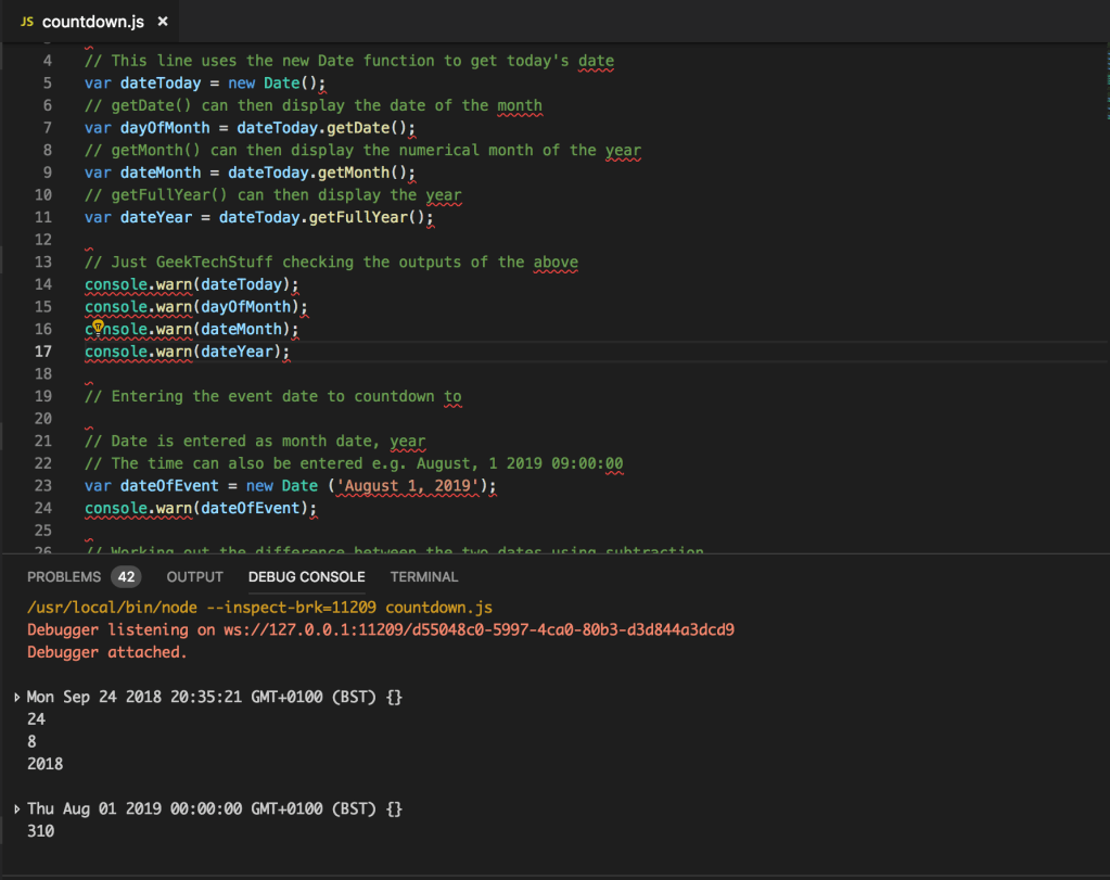 Countdown (JavaScript)