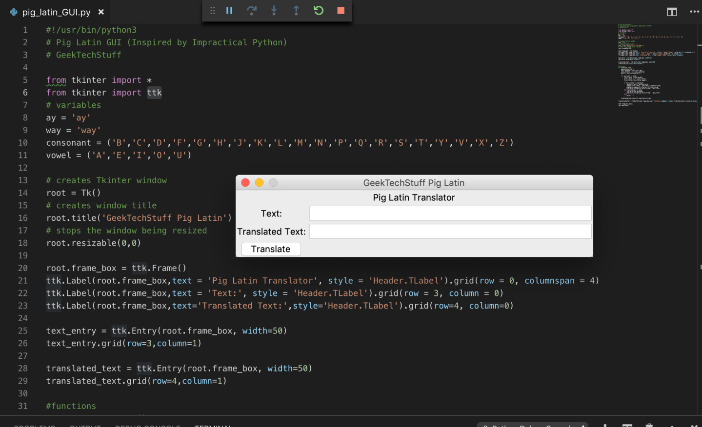 Convert Words To Pig Latin (Python) – GeekTechStuff