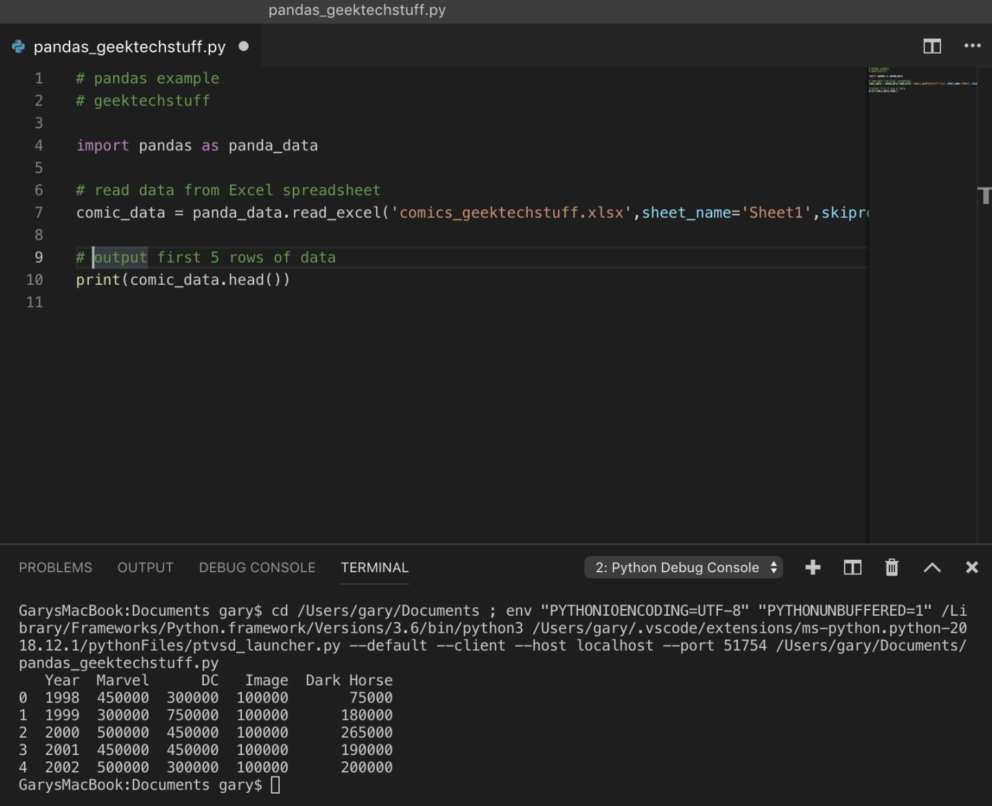 Opening Excel Spreadsheets (Python) – GeekTechStuff