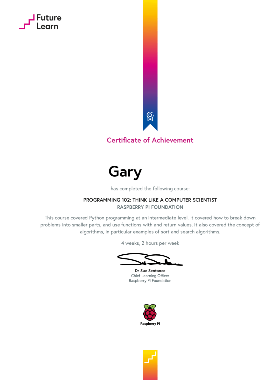 Programming 102: Cert