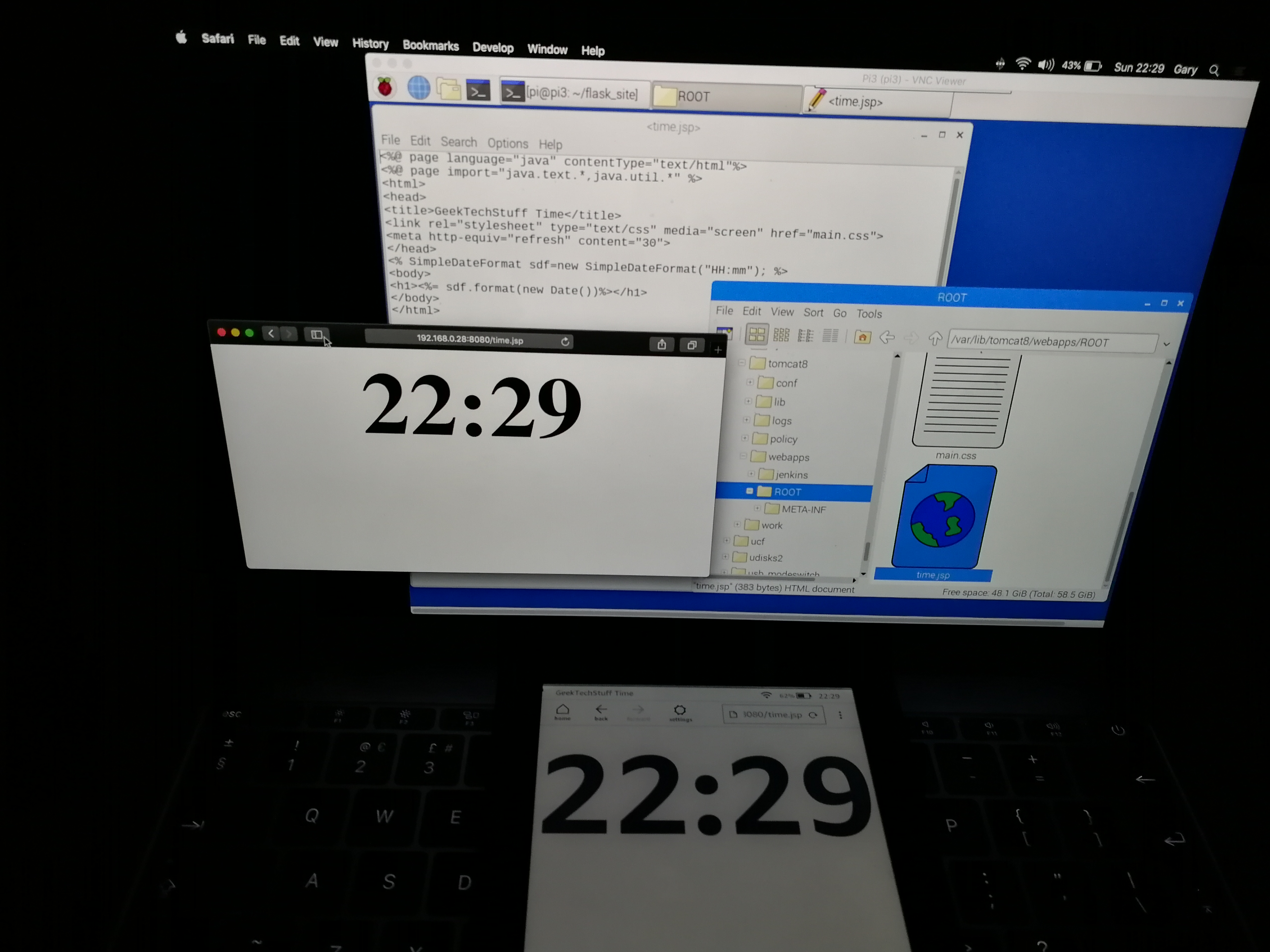 Java eInk digital clock