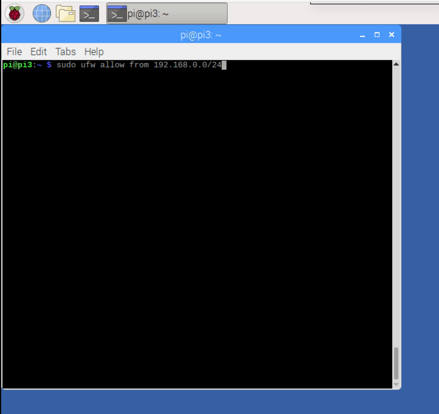 Allowing an IP range