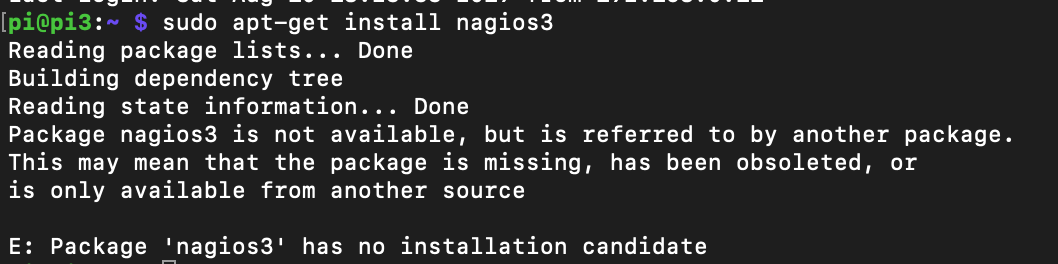 nagios3 Package not available