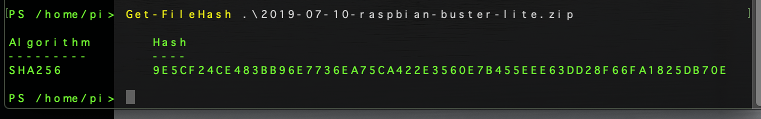 Get-FileHash in PowerShell