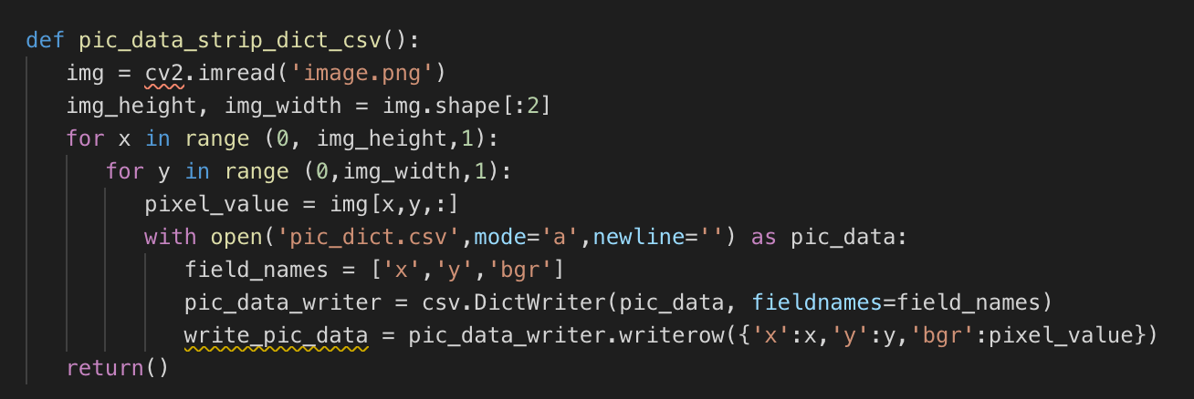 Function to turn data into a CSV of dictionary values