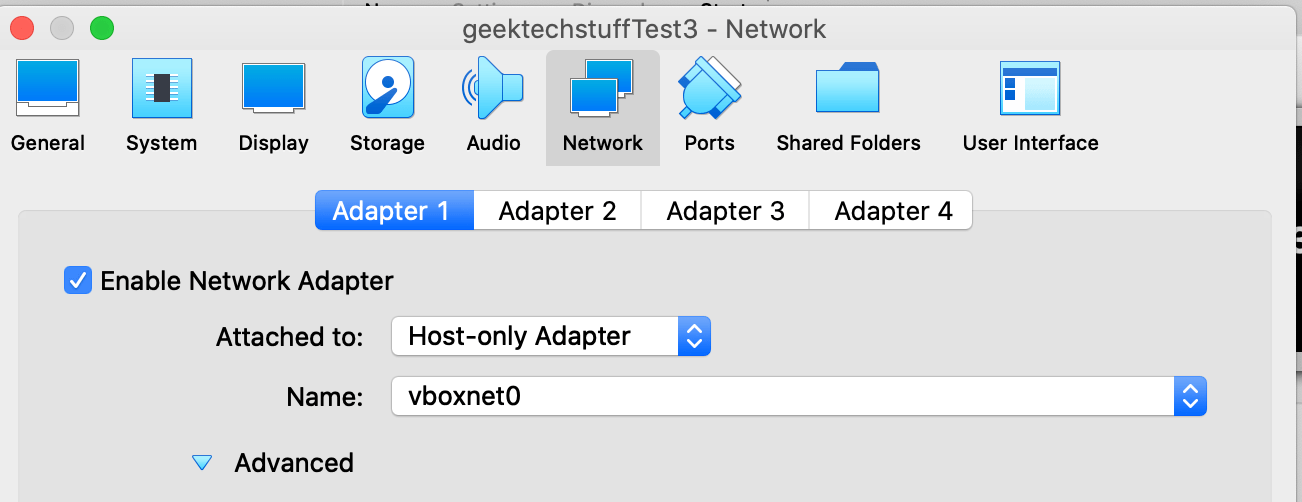 Virtual Box - Host Only