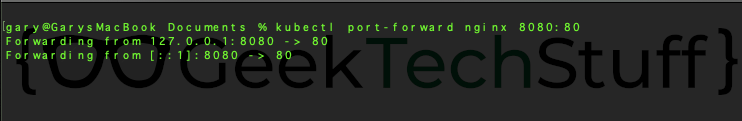 kubectl port-forward nginx 8080:80