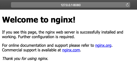 default nginx page
