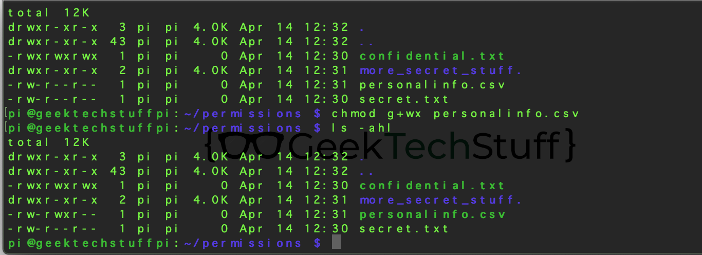 Changing Permissions Via Chmod (Linux) – GeekTechStuff