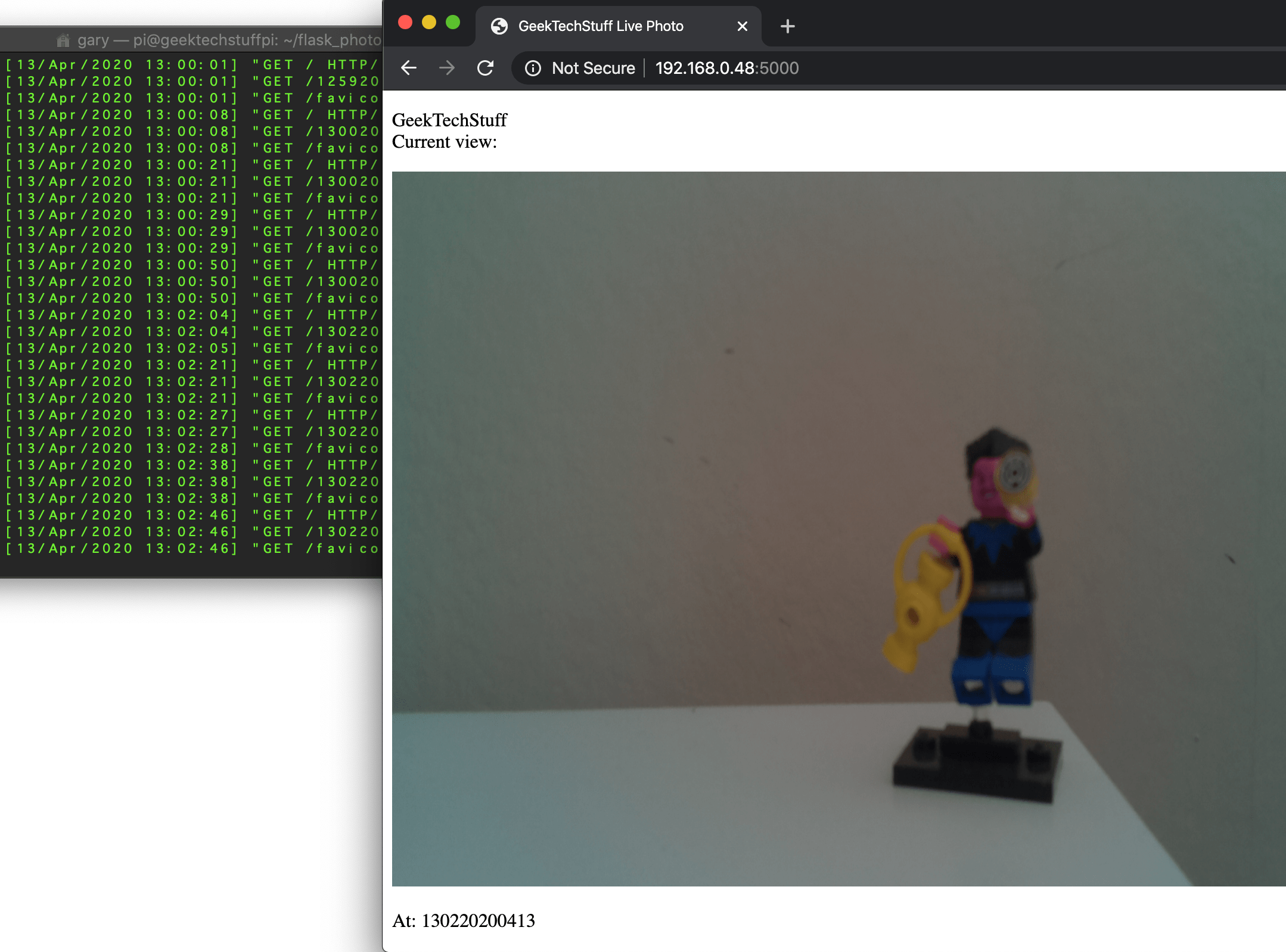 Camera feed is working with a shot of DC Comics' Sinestro!