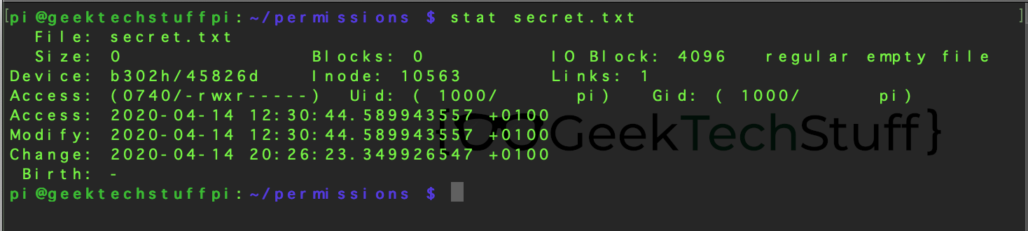 Chown, Stat, Id And Some More Permissions (Linux) – GeekTechStuff