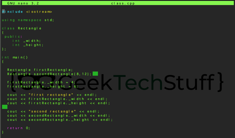 A C++ class object being created and initialised on one line