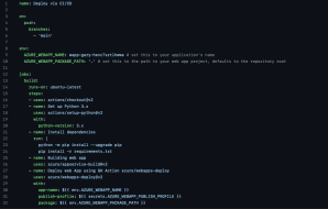 A YAML file that GitHub Actions can run, the jobs deploy the Flask app